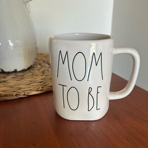 Rae Dunn Cream Ceramic Mug with Black "MOM TO BE" Lettering